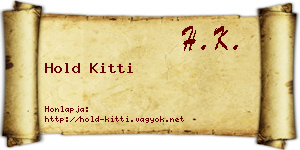 Hold Kitti névjegykártya